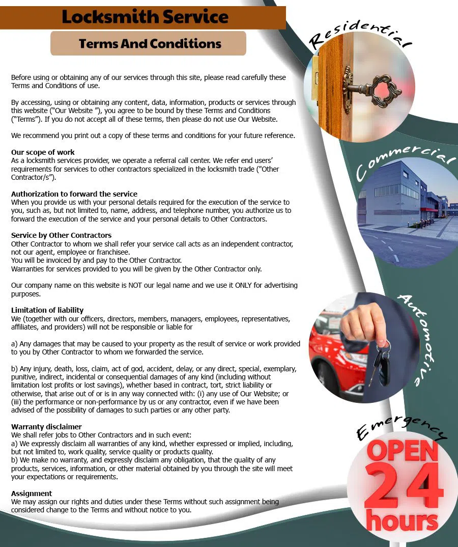 Portland Elite Locksmith Portland, OR 503-403-0729 - Terms-and-conditions